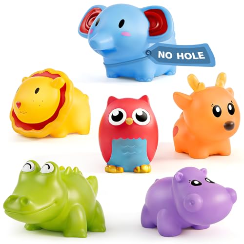 Image of Hely Cancy Infant Bath Toys for 18 Months - No Hole Animal Bathtub Toys, Baby Bath Tub Toys