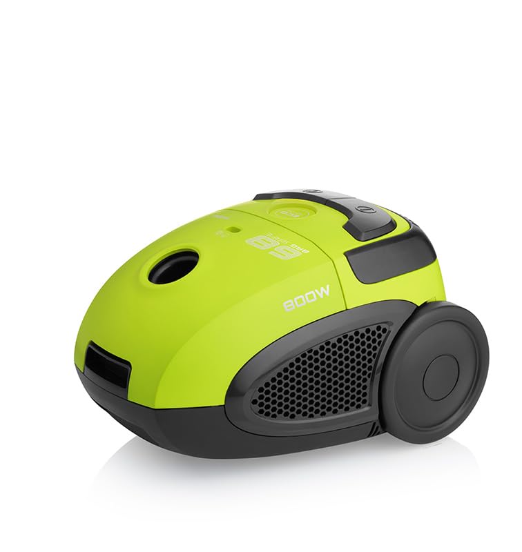 VC068G odkurzacz z workiem, 800 W, silnik ECO, pojemność 2 l, zielony
