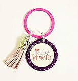 seltene kronkorken kaufen  Schlüsselanhänger lila Kronkorken –Lieblingsschwester & Quaste/Tassel – verschiedene Farben - Individualisierbar - Handmade