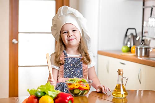 Kids Cooking Baking Apron | Toddler, Little Girls, Cute Kitchen Chef Aprons By Crb Fashion (2 To 5 Years Old, Blue Blue) #TOP4