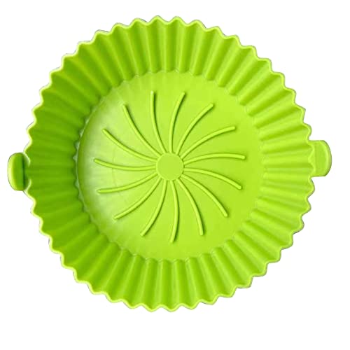 Freidora de aire de silicona para freidora de aire, forro de silicona y revestimiento de freidora de aire antiadherente impermeable, perfecto para freidora de aire, microondas, horno, vapor