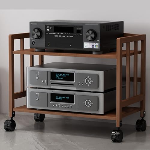 Meuble TV d'angle moderne marron console multimédia slish pour disques