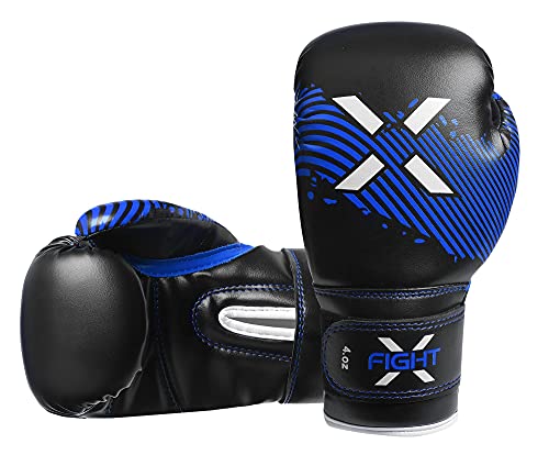 Fightx Kids Boxing Gloves For 3-8 Years 4 6 Oz Training Mma Boys Girls Kickboxing Punching Gloves For Training, Punching Bag, Muay Thai, Mma (Blue, 6Oz) #TOP1
