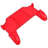 UKCOCO Stand Joystick Switch Support Sleeve TPU Case Conter Card Slot Slots Portable Holder Red Console Hand and Cover for Compatible with Grip Game Lite Caps Poignée Cartouche
