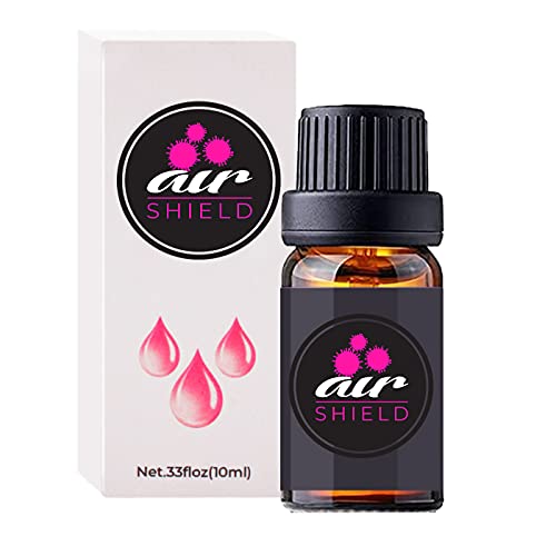 Air Shield Botella de 10 ml - 100% natural puro aceite esencial inhibidor del virus en el aire, mezcla ingrediente activo limón eucalipto PMD Cover