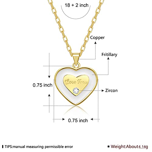 Wskfly 14K Gold Plated Pattern Cutout Women's Earrings, Gold Heart Necklace With Love You Christmas Birthday Party Jewelry Gift For Daughter Granddaughter #TOP5