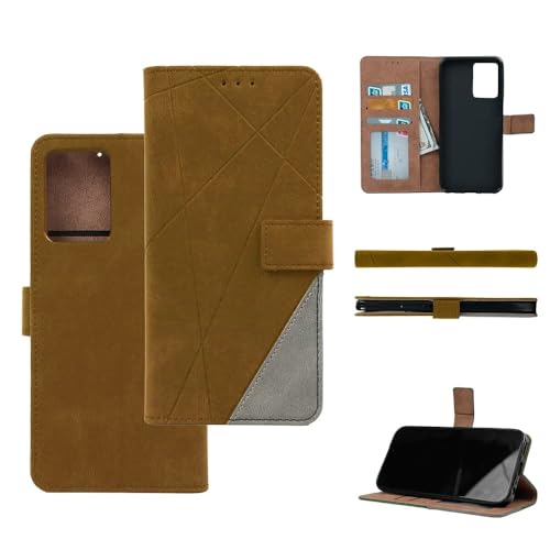 Image of amazon basics Nothing Phone 4A Pro 5G Flip Cover | Card Pockets Wallet & Stand | Flip Cover for Nothing Phone 4A Pro 5G (Brown with Grey)