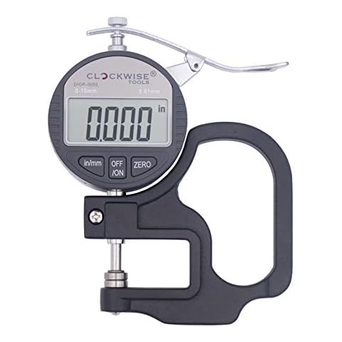 Clockwise Tools Digital Thickness Gauge, DTGR-0055 0-0.4 inch/10mm, 0.0005"/0.01mm Resolution Cover