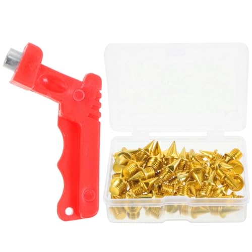 PACKOVE Track Replacement Cleats Set Golden for Short Running Shoes