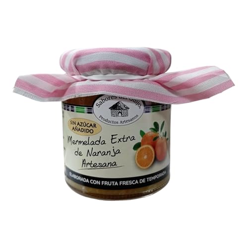 Mermelada Extra de Naranja Sin Azúcar Añadido 280g | Artesana Gourmet | Sabor Natural y Textura Cremosa | Ideal Desayunos, Postres y Repostería