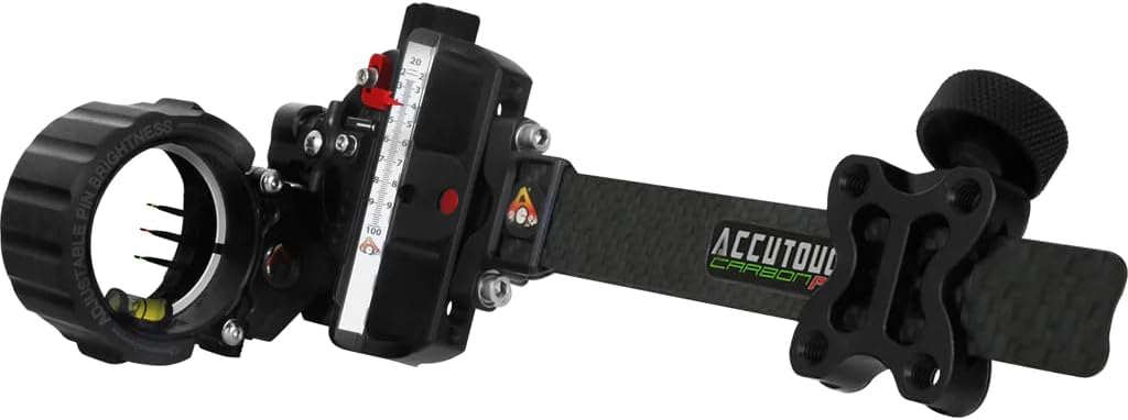 Axcel ACUT-C319-4BK Accu Touch Carbon Pro Stat 3 Pin .019 Archery Sight, Left Hand/Right Hand