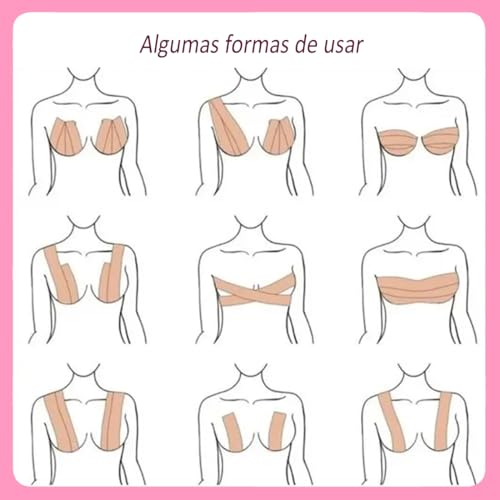 Sutiã Adesivo Bege Levanta Seios Fita com 5 Metros