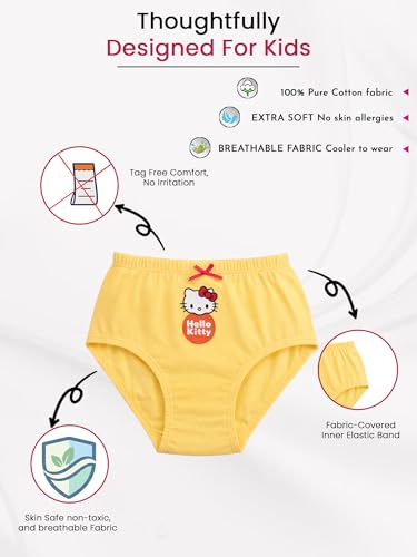 Image of BODYCARE KIDS Girls Cartoon Printed Panty Pack of 5 (Color & Print May Vary)