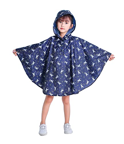 Image of Freesmily Kids Cute Raincoat Waterproof Rain Poncho Jacket Coat for Girls Boys
