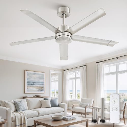 ZMISHIBO 52 Inch Ceiling Fan No Light, Commercial Grade Aluminum Blades