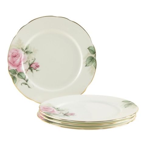 Gracie Bone China 7.5-Inch Dessert Plates, Set of 4 Cover