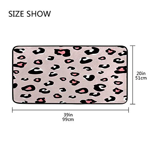 Tapis de cuisine épais anti-fatigue à motif léopard