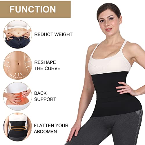 Minpenlay Waist Trainer For Women Plus Size Waist Wrap For Stomach Body Wrap Bandage Tummy Wrap Waist Training Sweat Wraps Belt For Gym Sport #TOP4