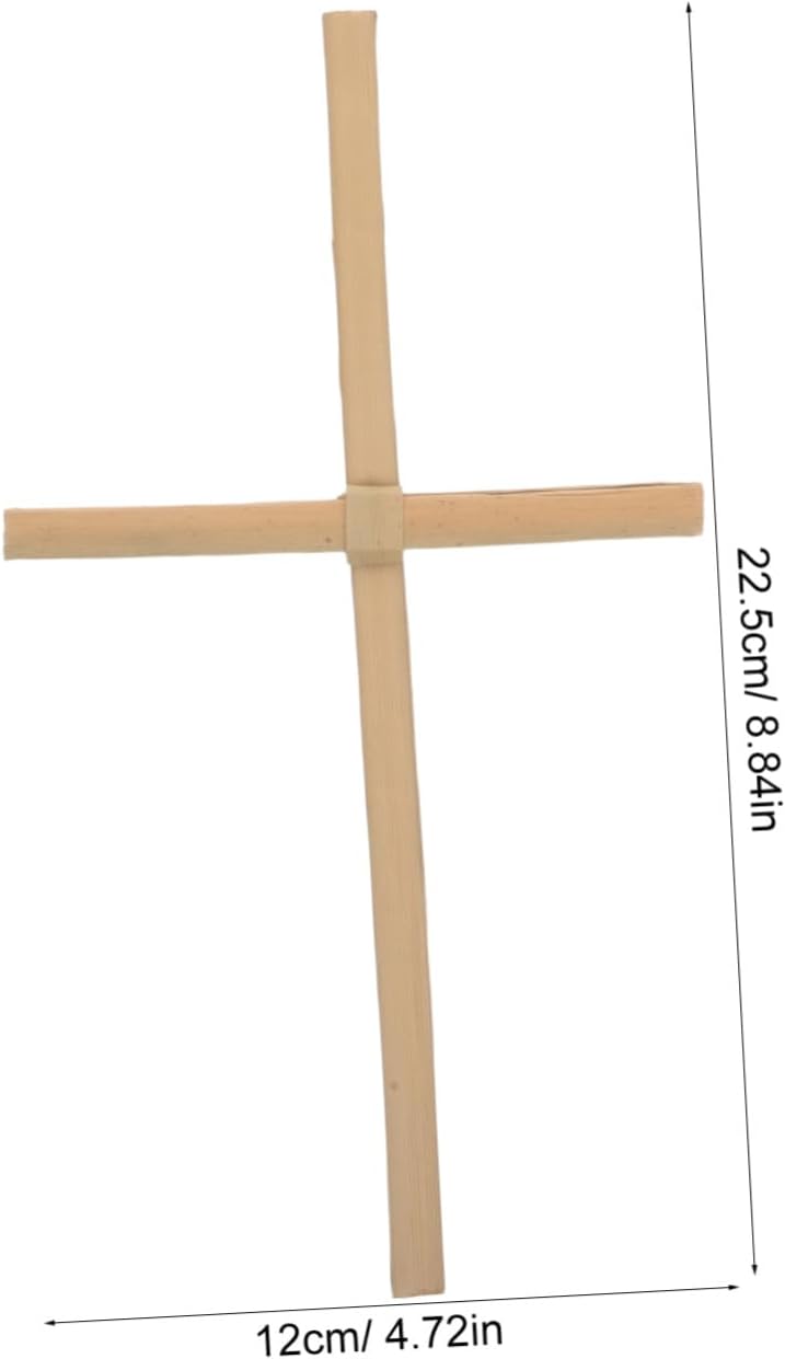 3pcs Handheld Straw Cross for Praying, Rustic Church Supply Decor image 2
