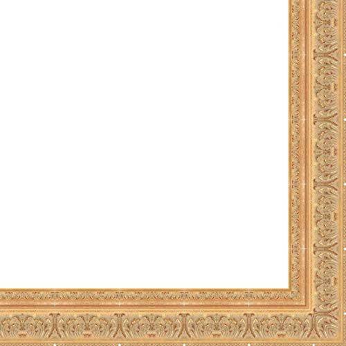 CountryArtHouse Picture Frame Moulding (Wood) 100ft bundle - Ornate Gold Finish - 2.375