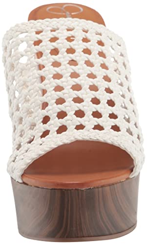 Jessica Simpson Women's Shelbie Block Heel Platform Heeled Sandal, Bright White, 7.5 #TOP23