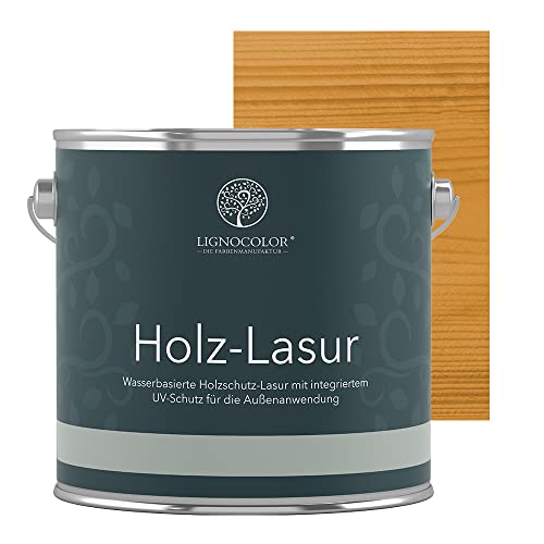 Lignocolor® Holzlasur 2,5L (Buche hell) Holzschutzlasur für Außen & Innen Wasserbasis – Andere Farbtöne verfügbar