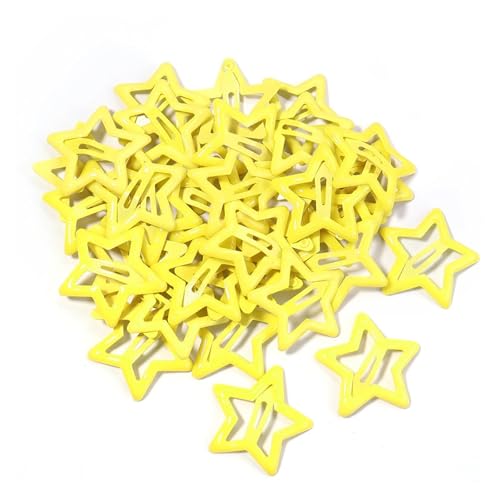 50 �s�[�X/���b�g�J���t���ȃX�^�[�w�A�N���b�v��ꂽ�N���b�v�O���p(Yellow)