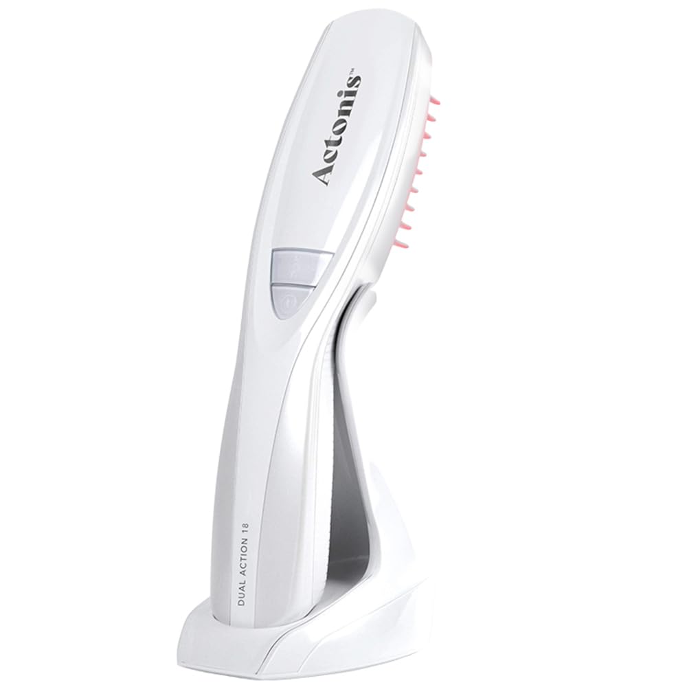 Dual Action 18 Laser Comb (FDA Cleared), 100% Medical-Grade Dual Wavelength Lasers, Hair Growth Device, Red Light Therapy For Hair Growth and Regrowth (Dark Silver)
