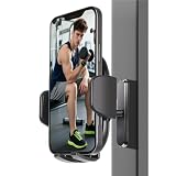 Material duradero: el soporte magnético para teléfono está hecho de aleación duradera, y la base está recubierta con una capa adicional de silicona para evitar arañazos en el equipo de gimnasio. El soporte para teléfono de golf es fácil de usar y se puede utilizar simplemente enganchándolo.