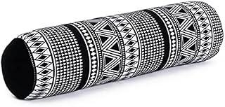 LEEWADEE Large Yoga Bolster  Shape-Retaining Tube Cushion for Meditation, Bolster for Stretching, Made of Eco-Friendly Kapok, 55 x 15 x 15 cm