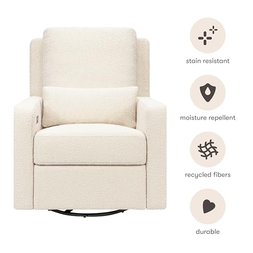 Image of Babyletto Sigi Power Recliner, Performance Ivory Boucle