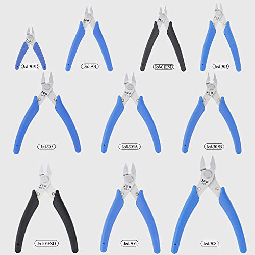 Jedist Wire Cutter, Flush Cutter, Sprue Cutter, Micro Cutter, Stainless Steel Cut Tools With Spring Silicone Handle For Electronics Jewelry Model Craft Soldering Metal Plastic(Jed-308) #TOP7