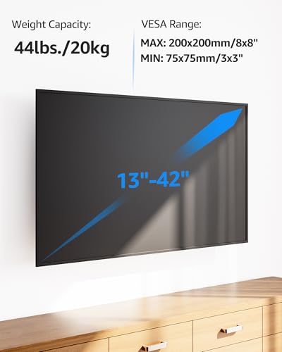 MOUNTUP Full Motion TV Wall Mount for Most 13-42 inch TVs, 21.7\'\' Long Extension Articulating Arm with Swivel Tilt Rotation, Corner TV Mount Wall Bracket for Monitor, Max VESA 200x200mm, Holds 44 lbs