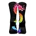 Meaudiwes Fashion Dress Decor Socks, Comfortable Work Leisure Sports Socks For Girls And Boys Fire Rainbow Dragon