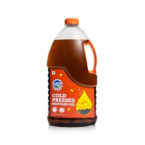 Image of Country Delight Mustard Oil | Non-Refined Cold-Pressed Mustard Oil | Traditional Kohlu Extraction | Rich Aroma & Authentic Taste | 1.8L
