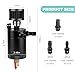 Rdxcv Oil Catch Can Kit, 2-Port Billet Aluminum Baffled Catch Can with Breather Filter Drain Valve, Universal 150ml Car Engine Oil Separator Tank with 5 Adapters, Car Accessories