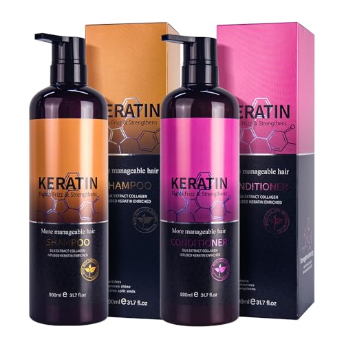 Mnequal Keratin Shampoo & Conditioner Set for All Hair Types