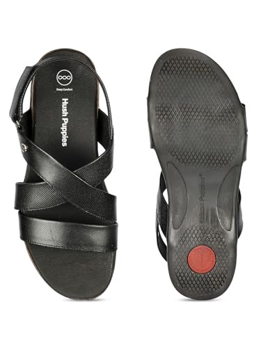 Image of Hush Puppies Tedd Sandal E Men's Black Sandals - 8 UK (8646022)