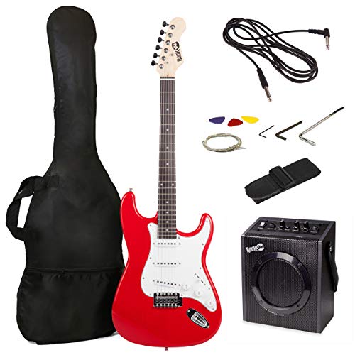 RockJam Electric Guitar Kit with 10-Watt Amp, Gig Bag, Picks, Spare Strings & Lessons by RockJam - Used condition - US$69.87