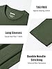 Cavva Long Sleeve Tops Mens Casual Crew Neck T Shirts Comfortable Basic Tees Plain Cotton T-Shirt Autumn Army Green 3XL #5