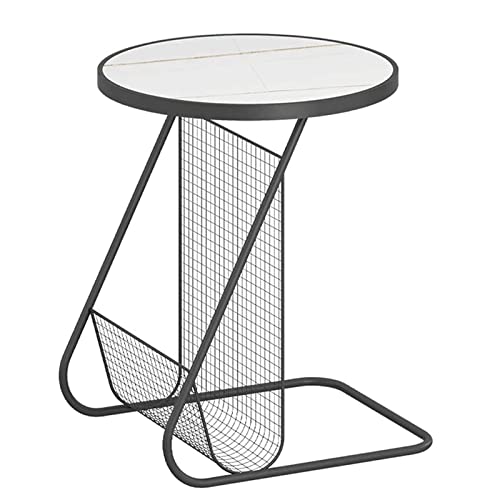 Practical Nightstand Nightstand Round Metal Bedside Table 2 Tier ...