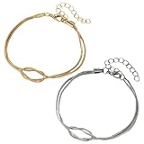 SYMBOLISME: Le nœud symbolise le pouvoir de l'amour et représente le lien indéfectible entre deux personnes. Porter ces bracelets comme un rappel quotidien de votre connexion en fait un bijou significatif et précieux.