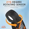 Illuminance Light Meter, Digital Lux Foot Candles Meter 0.1~400,000 Lux (0.1~40,000 FC) with 270o Rotatable Detector, Lumen Meter Luxmeter for Indoor Outdoor