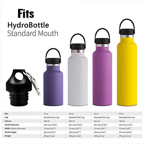 Replacement Lid For Hydro Flask Standard Mouth 12, 18, 21, 24 Oz & Simple Modern Ascent 12-64Oz Bottles Bpa-Free Leakproof Twist Lid Water Bottle Accessories #TOP5