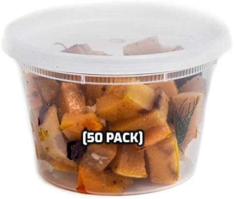 Amazon.com: 16 oz - 50 Count - Food Storage Plastic Deli Containers ...