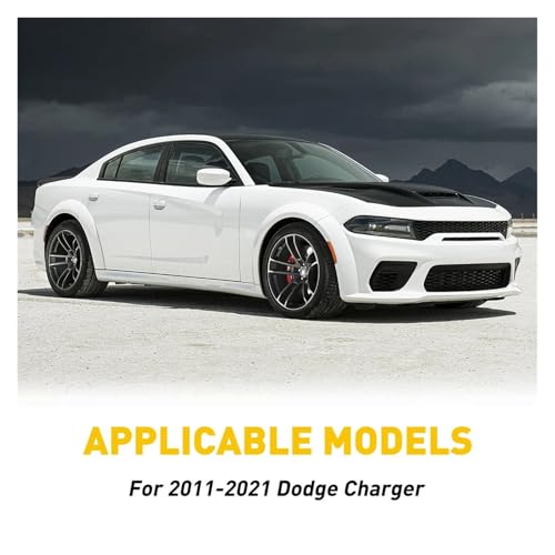 Pegatinas de pilar negro brillante para ventana de Dodge Charger 2011-2021 2