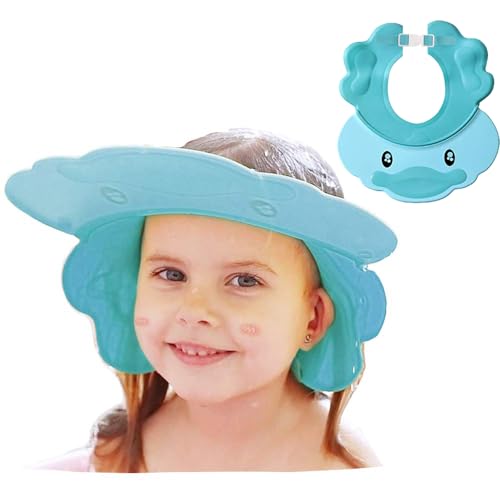 Image of Baby Shower Cap Adjustable Silicone Shampoo Bath Cap Visor Cap Protect Eye Ear for Infants Toddlers Kids Children