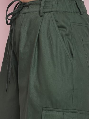 Image of KOTTY Women's High Rise Relaxed || Straight || Joggers Fit Cargo's for Pants || Trousers
