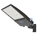 AKK 300W LED Parking Lot Light, 42,000LM with Dusk to Dawn Photocell. IP65 Waterproof, 5000K Daylight, Adjustable Arm Mount for Large Industrial Areas. Saves 80% Energy, Long Lifespan, ETL Listed