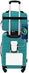 Wrangler Smart Luggage Set with Cup Holder and USB Port, Teal, 2 Piece Set, Smart Luggage Set with Cup Holder and USB Port
